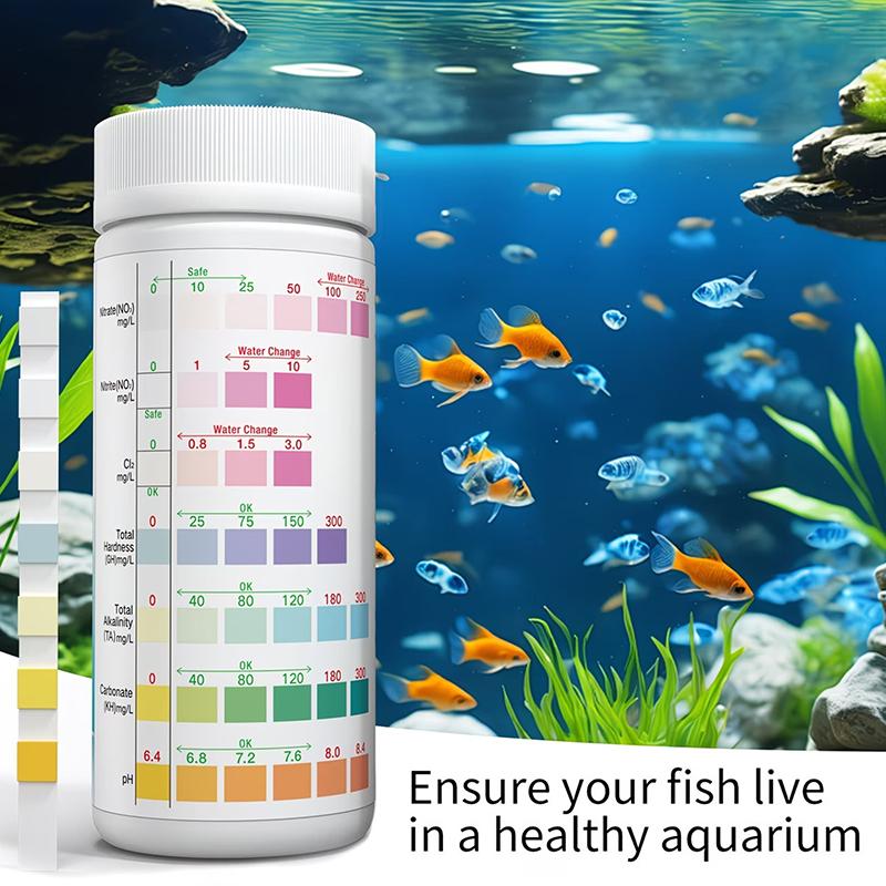 Reef Aquarium - แถบตรวจวัดคุณภาพน้ำในตู้ปลา 8 in 1 ชุดทดสอบคุณภาพที่ครอบคลุมสำหรับตู้ปลาทะเลและปะการัง