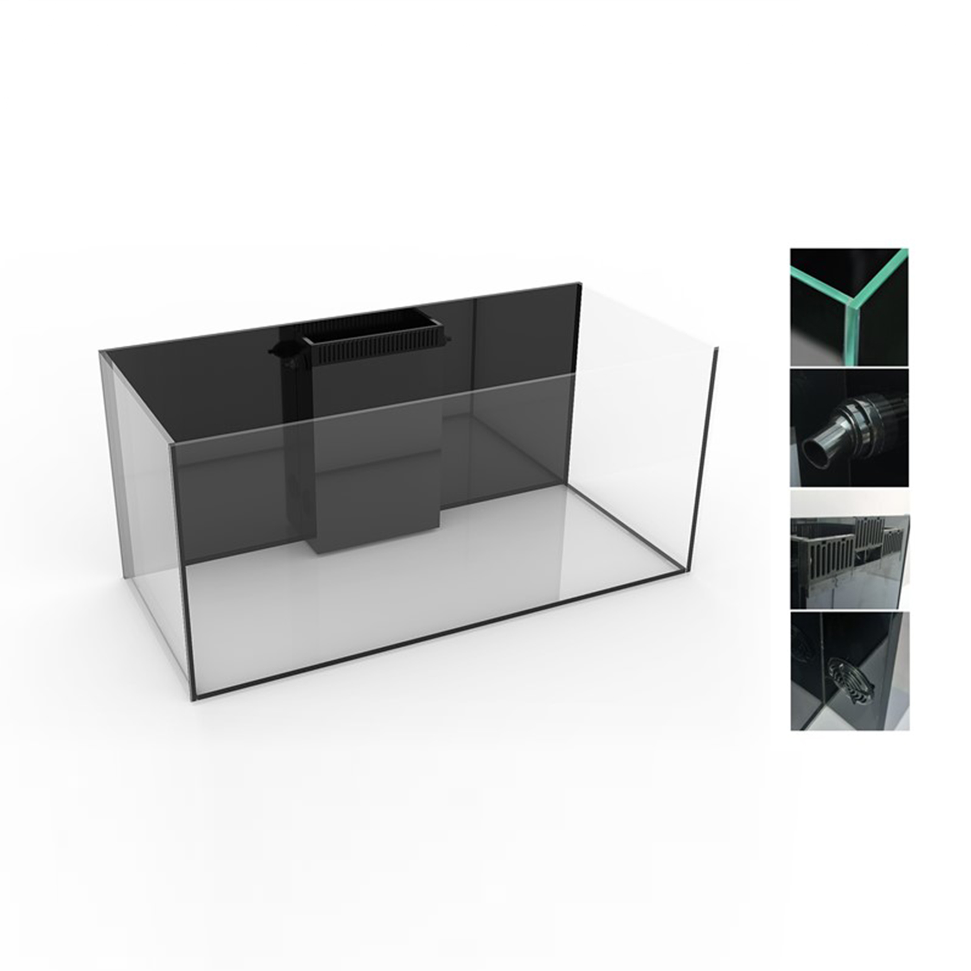 ตู้ปลาทรงสี่เหลี่ยมฐานกระจก รุ - Marine Aquarium Cube บทวิจารณ์และราคา