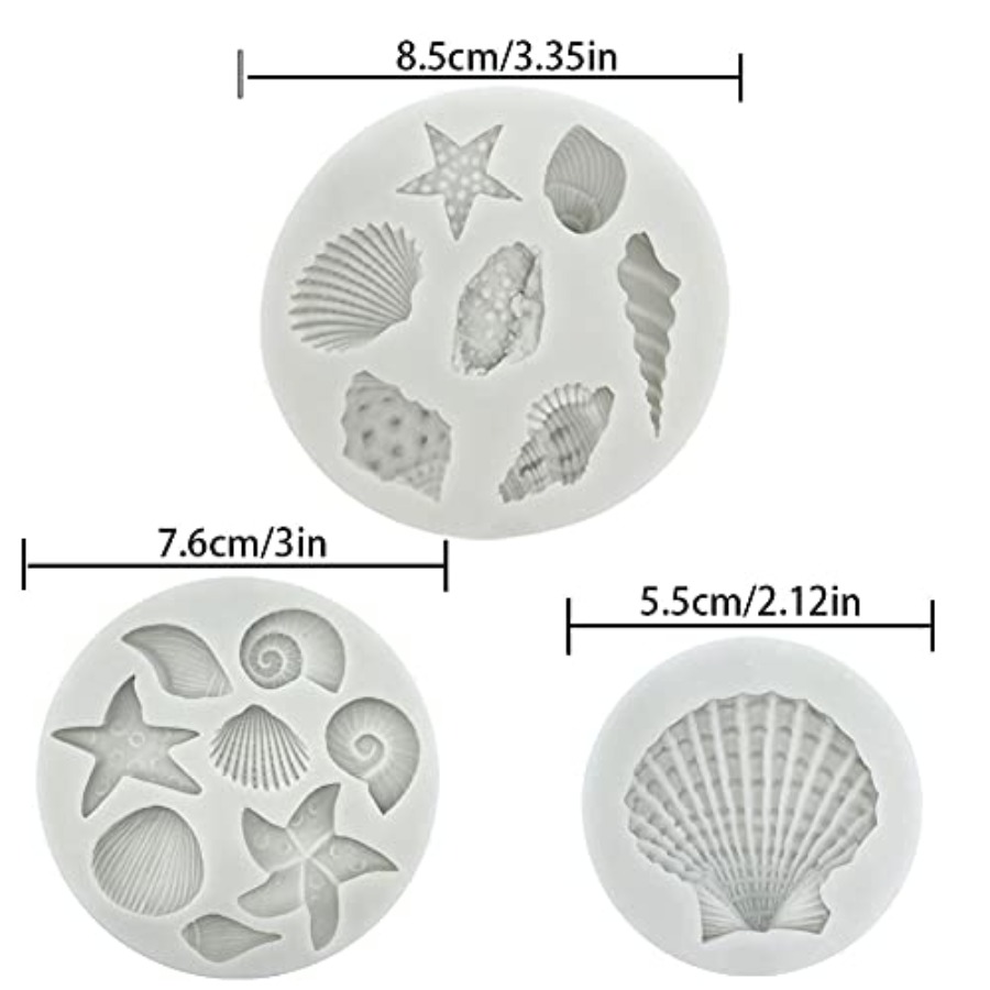 แม่พิมพ์ซิลิโคนลายทะเล 3 ชิ้น  - Marine Coral บทวิจารณ์และราคา