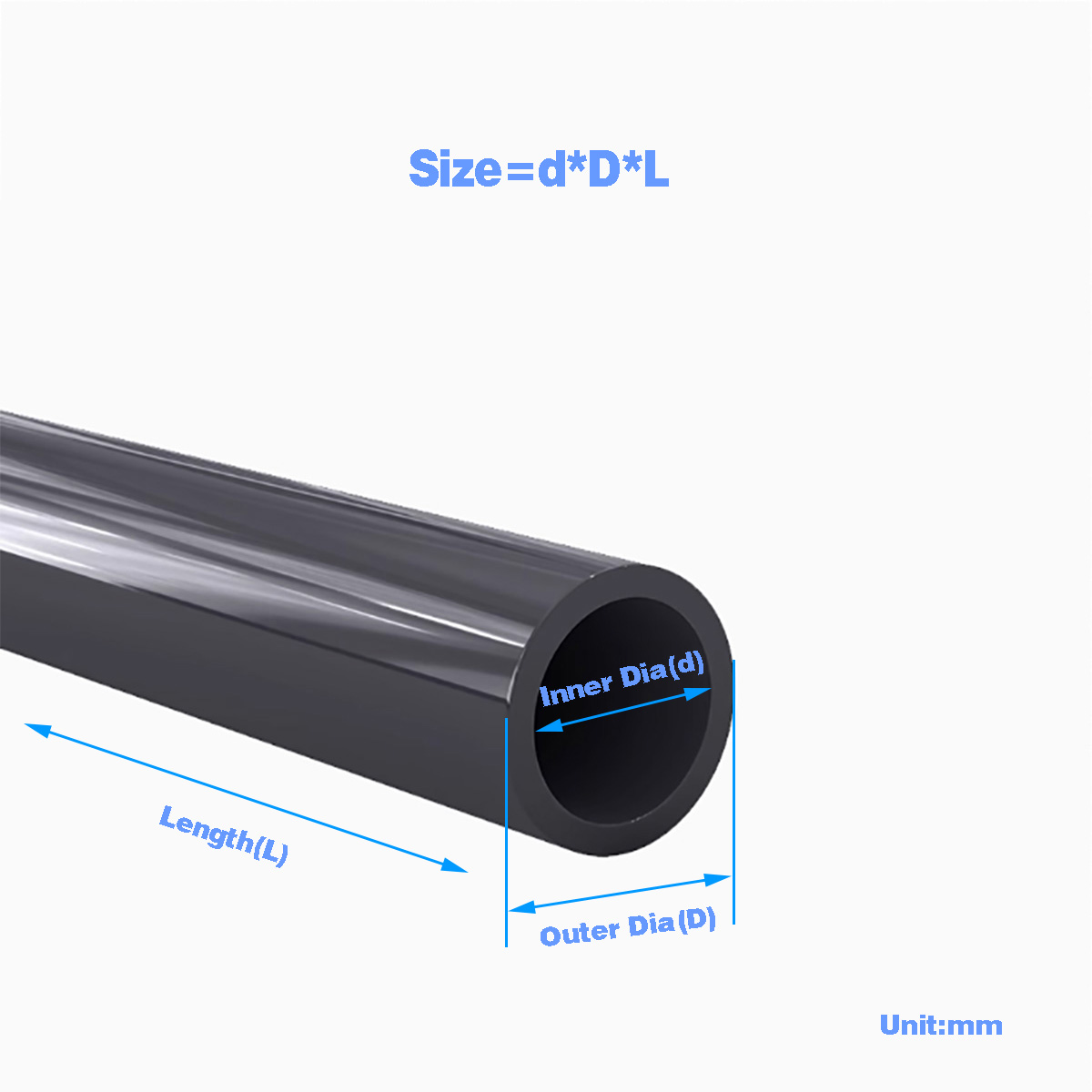 พลาสติก PVC สีดําท่อหลอดกลวง/ถ - Ocean Aquarium บทวิจารณ์และราคา