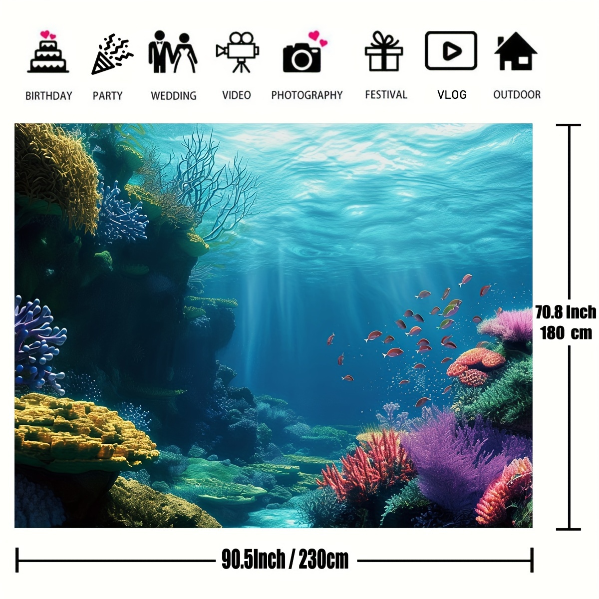 1 ชิ้น ฉากใต้น้ำ ปะการัง ปลา ท - Reef Aquarium บทวิจารณ์และราคา