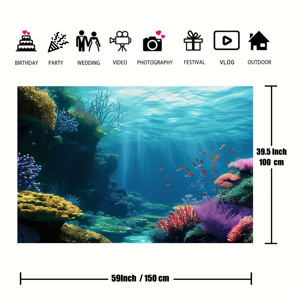 1 ชิ้น ฉากใต้น้ำ ปะการัง ปลา ท - Reef Aquarium บทวิจารณ์และราคา